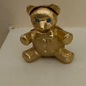 Max Factor 1960s Tender Teddy Solid Perfume Holder Pendant Empty